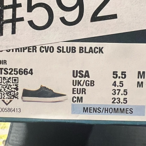S49. NWT Sperry Striper CVO Noir Black Men’s 5.5/37.5EU - Picture 4 of 5